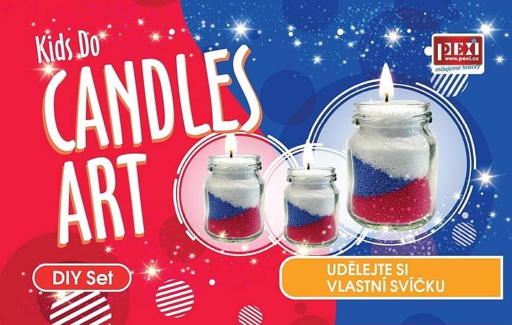 PEXI CANDLES ART - Pískové svíčky 3 ks České - obrázek 1