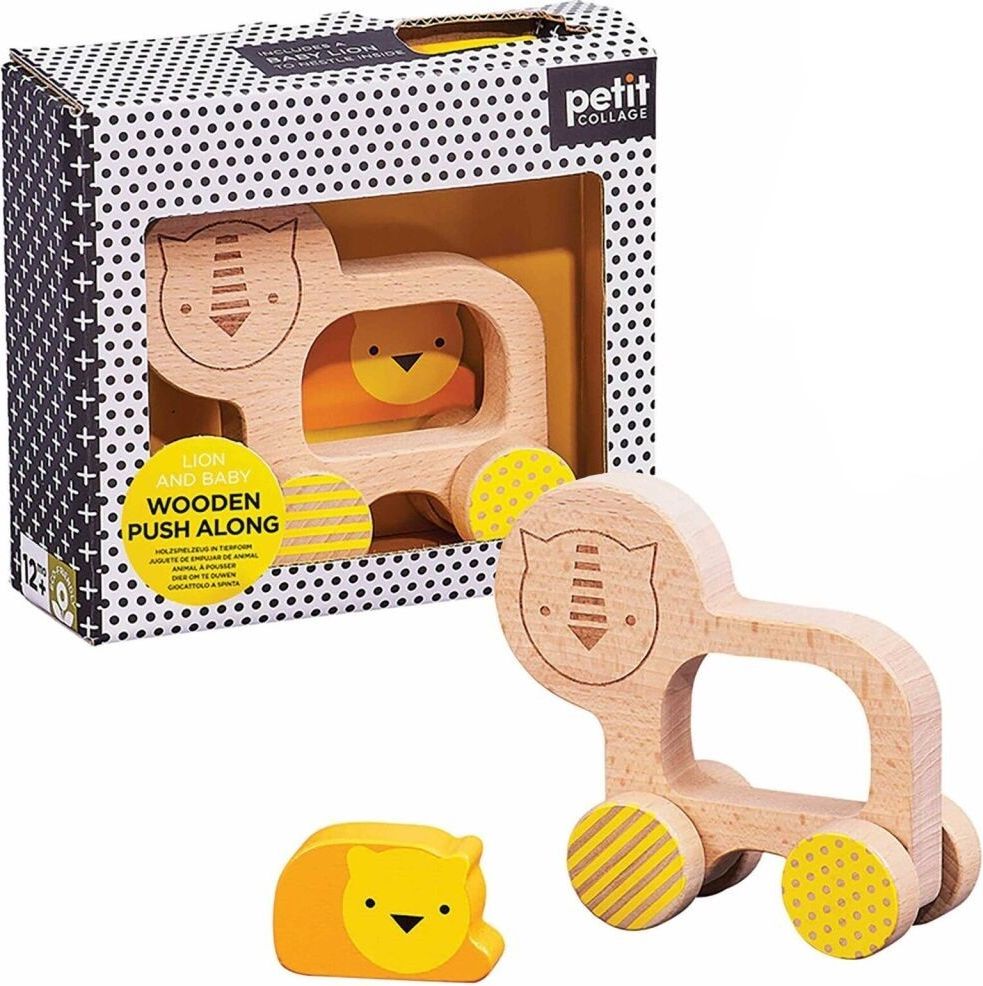 Petitcollage Dřevěný lev na kolečkách - obrázek 1