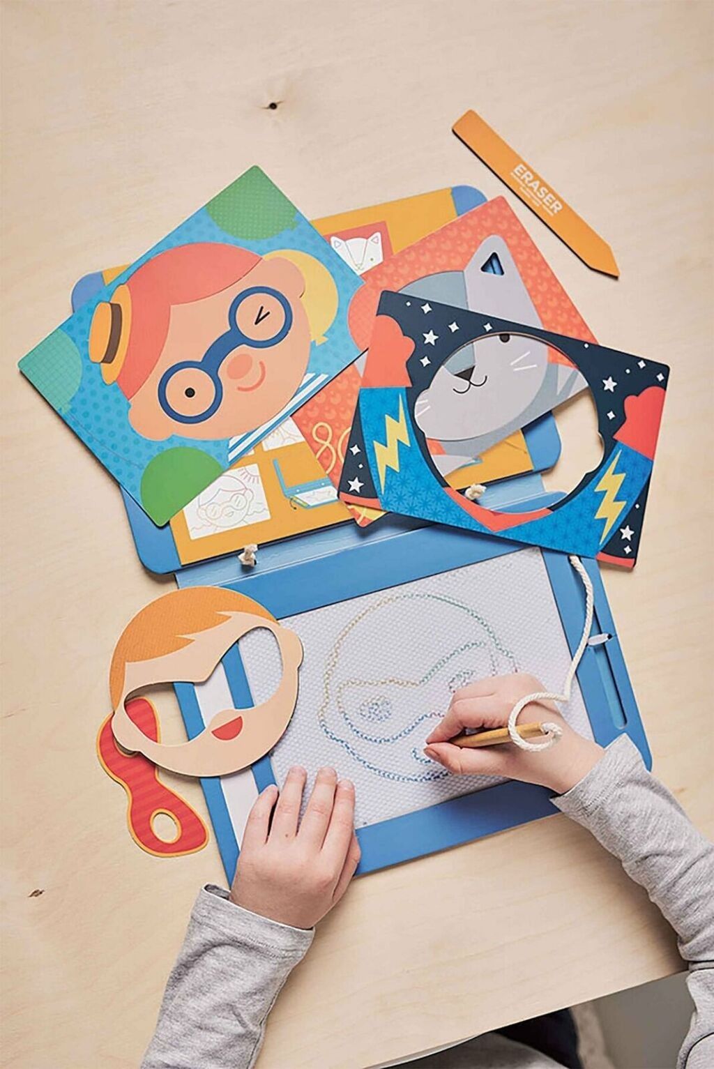 Petitcollage Magnetická kreslící tabulka vtipné obličeje - obrázek 2