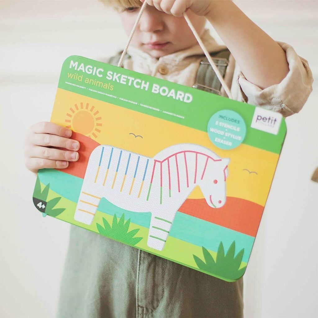 Petitcollage Magnetická kreslící tabulka divoká zvířata - obrázek 3