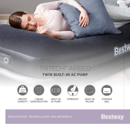 Bestway 67401 Nafukovací postel s elektrickou pumpou 191x97x46 cm - obrázek 14