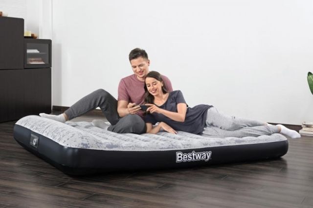 Bestway 67836 Semišová nafukovací matrace TRITECH s el. Pumpou 203 x152 x 30 cm - obrázek 2