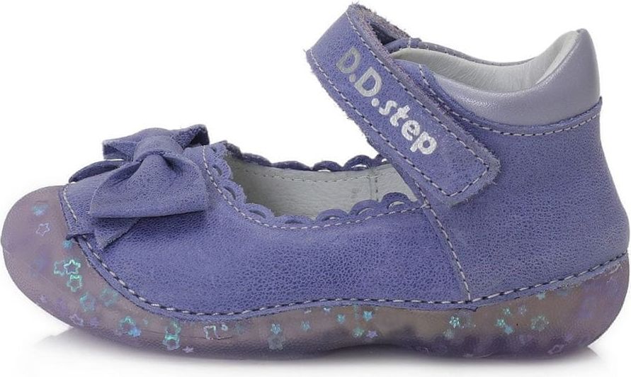 D-D-step Dívčí kožené sandály 015-641A 19 fialová - obrázek 1