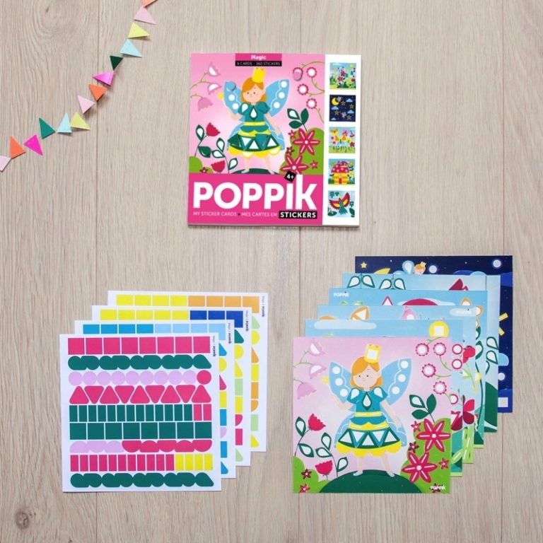 Poppik Kreativní karty se samolepkami Pohádkové - obrázek 4