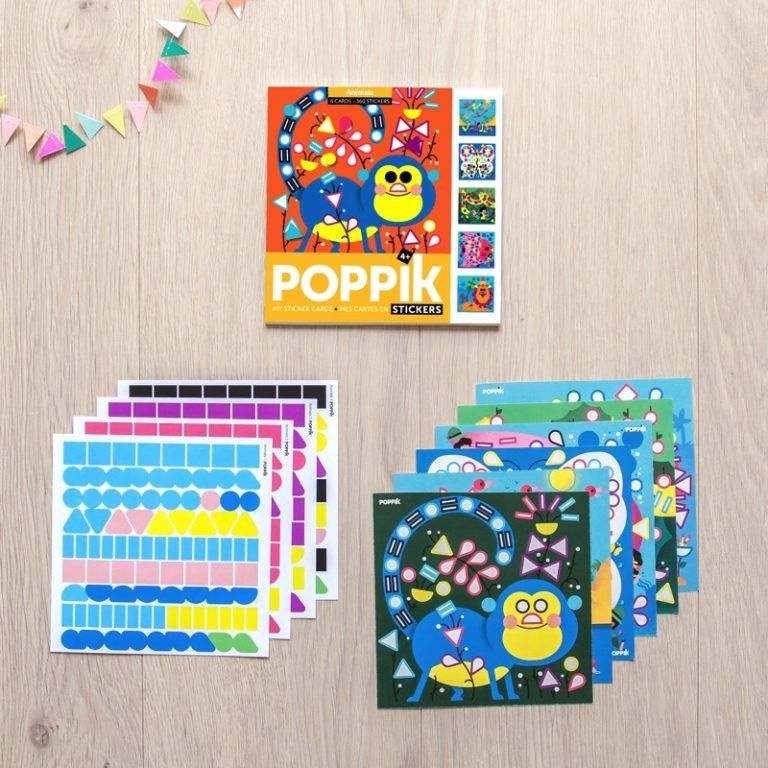 Poppik Kreativní karty se samolepkami Zvířátka - obrázek 2