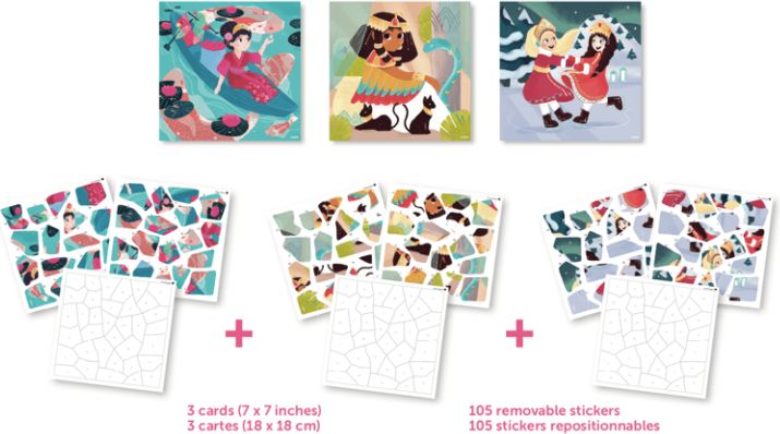 Poppik samolepkové puzzle Princezny - obrázek 2
