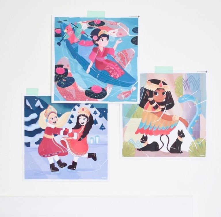 Poppik samolepkové puzzle Princezny - obrázek 6