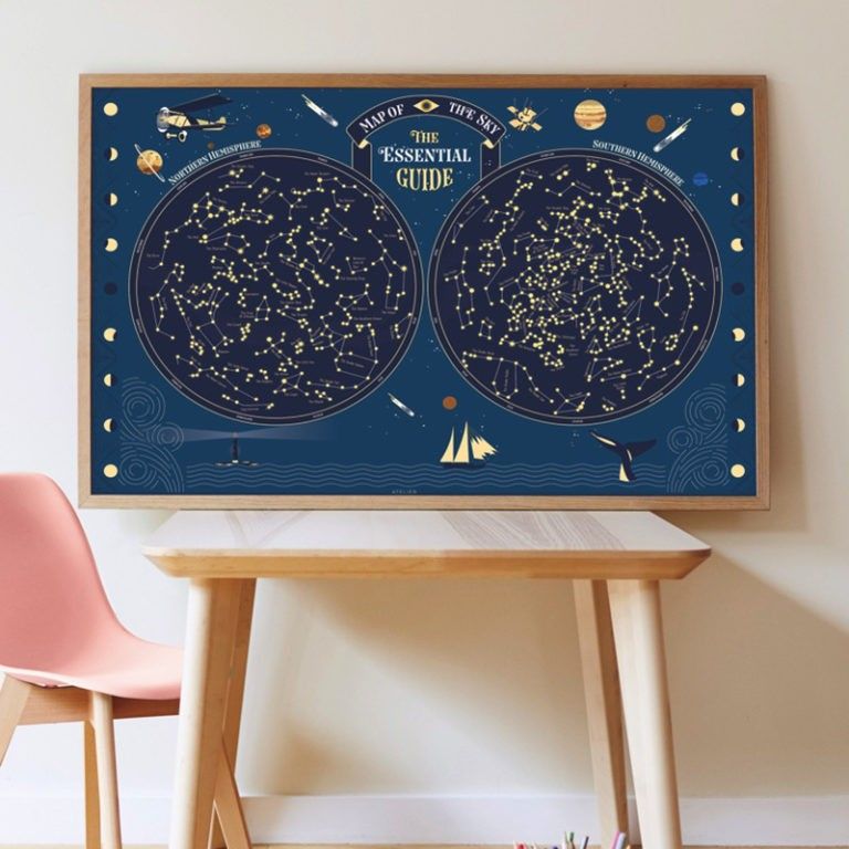 Poppik samolepkový plakát Mapa hvězd - obrázek 2
