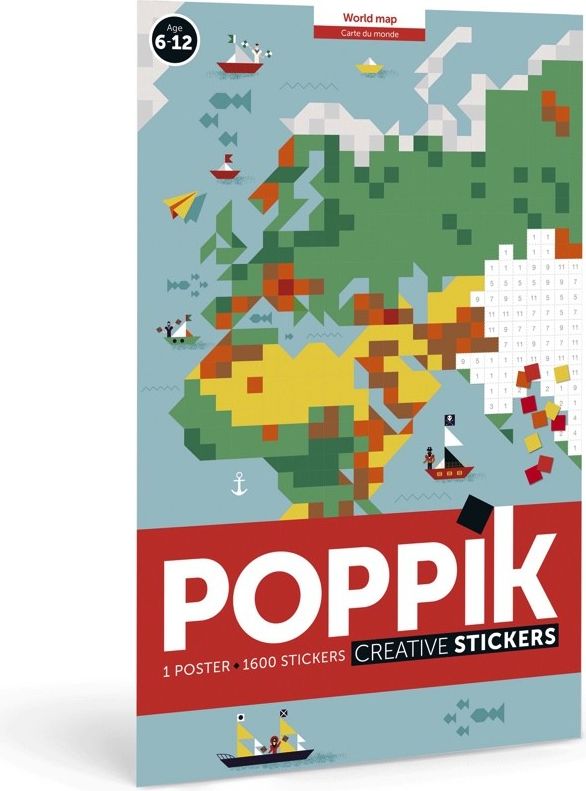 Poppik samolepkový plakát Mapa světa - obrázek 1