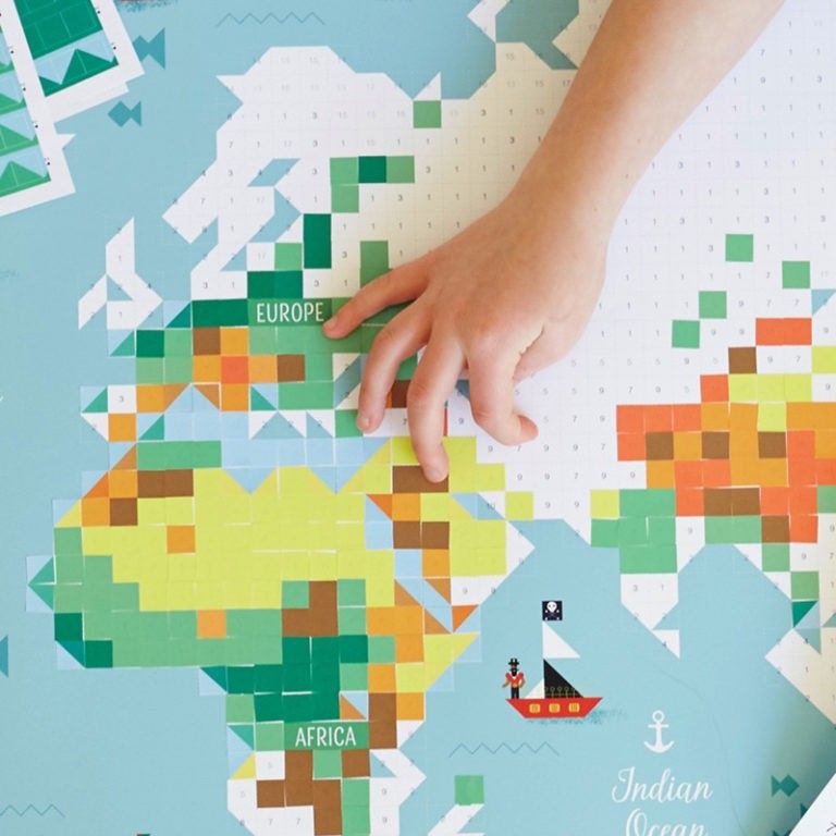 Poppik samolepkový plakát Mapa světa - obrázek 3