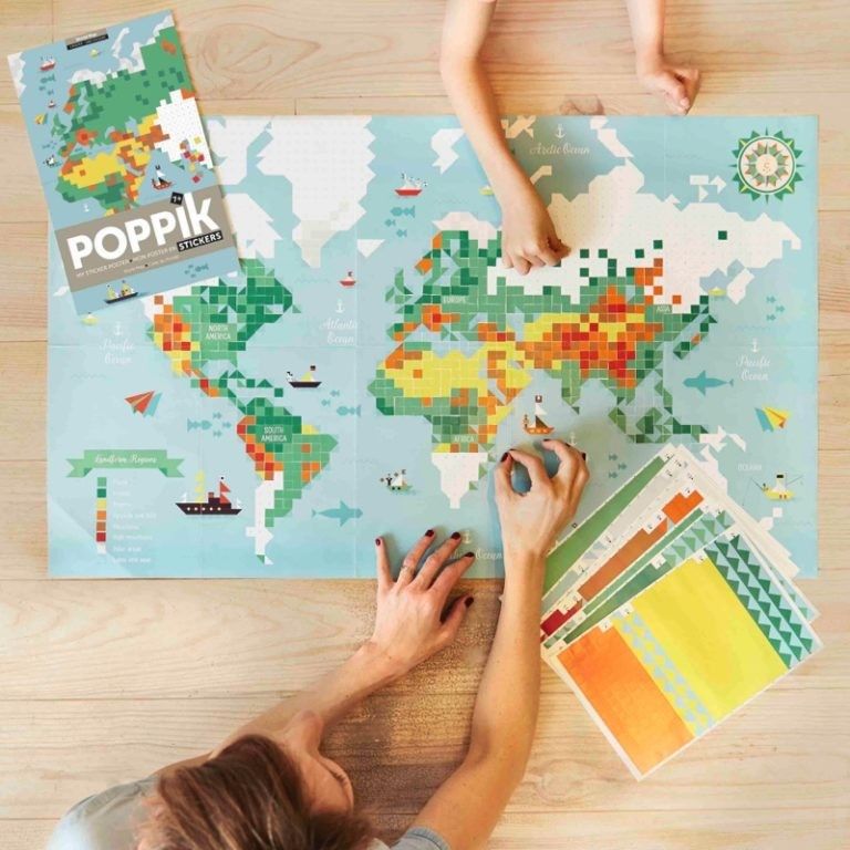 Poppik samolepkový plakát Mapa světa - obrázek 5