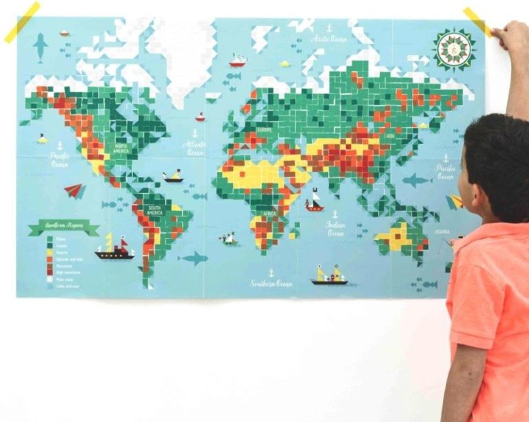 Poppik samolepkový plakát Mapa světa - obrázek 6