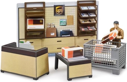 Bruder 62250 BWORLD Pobočka přepravce UPS s figurkou - obrázek 1