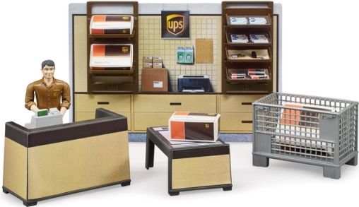Bruder 62250 BWORLD Pobočka přepravce UPS s figurkou - obrázek 2