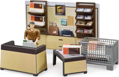 Bruder 62250 BWORLD Pobočka přepravce UPS s figurkou - obrázek 3