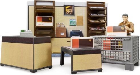 Bruder 62250 BWORLD Pobočka přepravce UPS s figurkou - obrázek 4