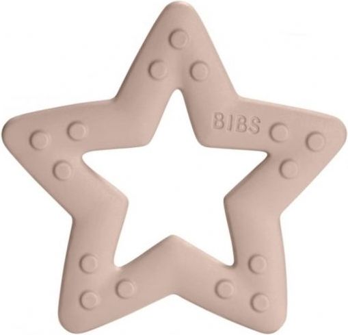 BIBS Baby Bitie Star Blush - Silikonové kousátko Hvězdička - pudrová - obrázek 1