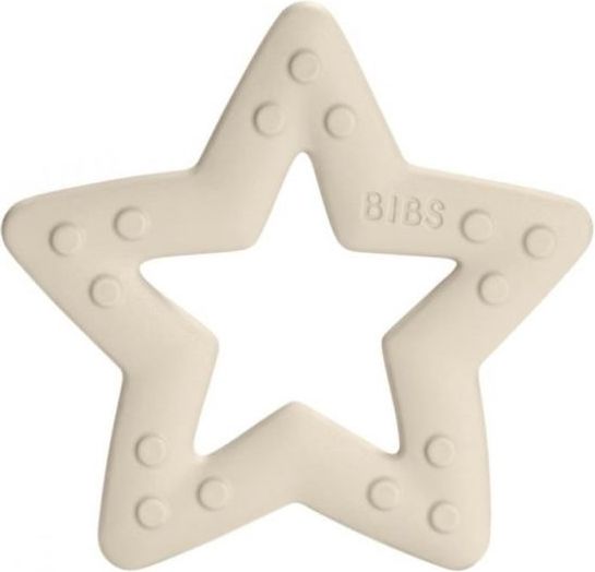 BIBS Baby Bitie Star Ivory - Silikonové kousátko Hvězdička - bílá - obrázek 1