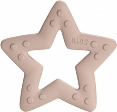 BIBS Baby Bitie Star Blush - Silikonové kousátko Hvězdička - pudrová - obrázek 1