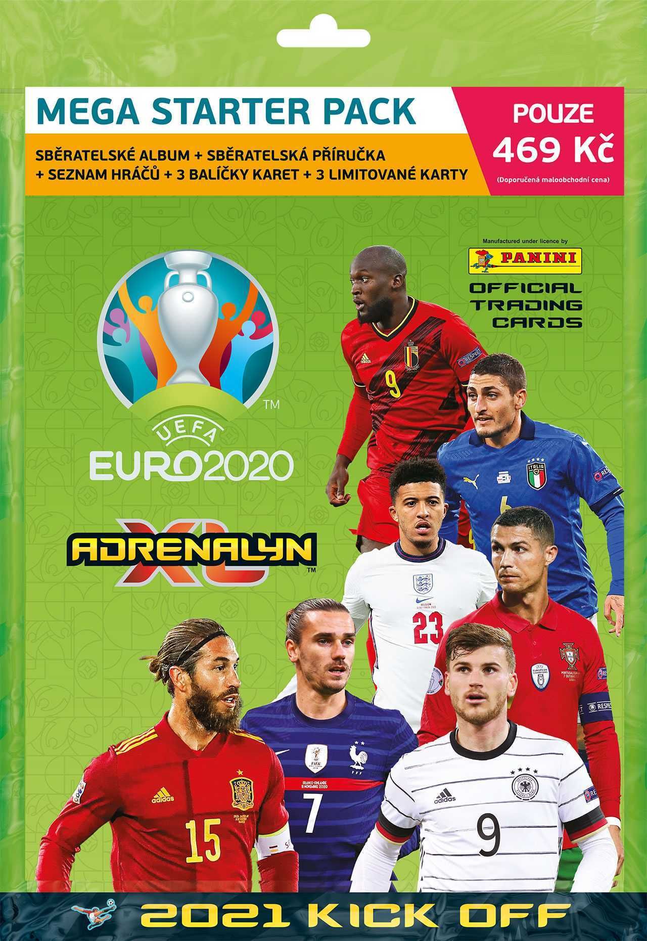 PANINI EURO 2020 ADRENALYN - 2021 KICK OFF - starter set - obrázek 1