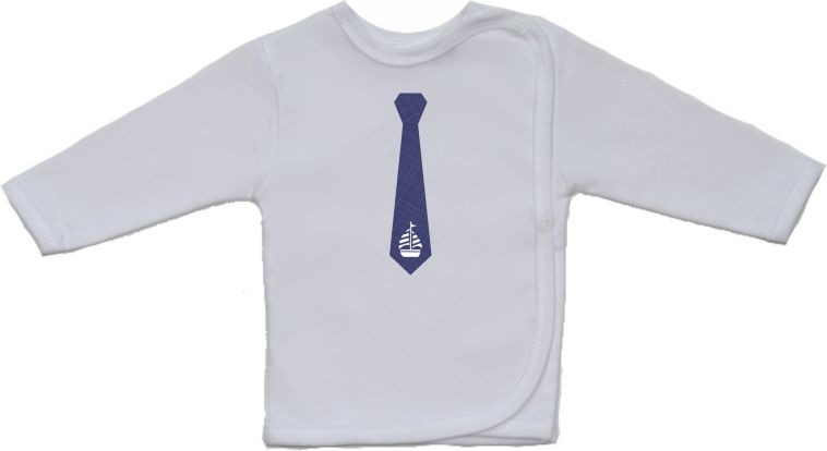 Dětská košilka Gama s větším obrázkem kravaty s lodičkou velikost 52 - obrázek 1