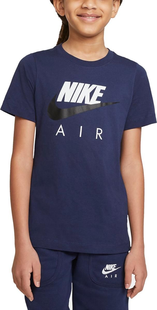 Triko Nike Air T-Shirt Kids Blau Schwarz F411 cz1828-411 Velikost XS (122-128 cm) - obrázek 1
