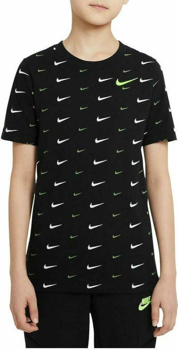 Triko Nike B NSW TEE SWOOSH AOP dc7530-010 Velikost XS - obrázek 1