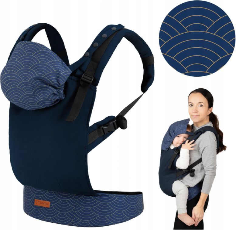 Ergonomický nosič MoMi COLLETE Navy Blue 2021 - obrázek 1