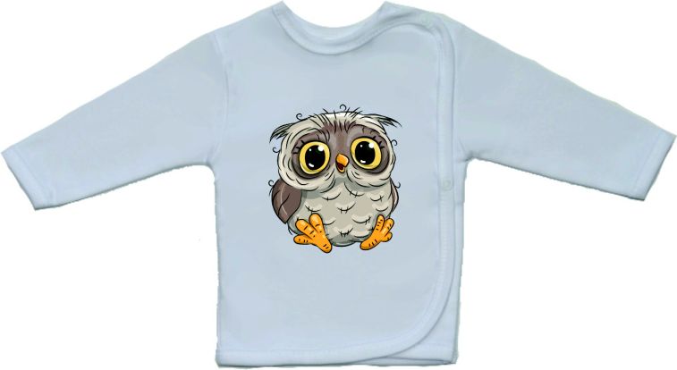 Novorozenecká košilka Gama větší roztomilá šedá sova velikost 52 - obrázek 1