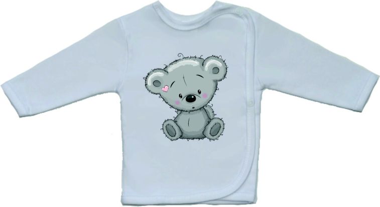 Bavlněná dětská košilka Gama větší roztomilý šedý medvídek velikost 52 - obrázek 1