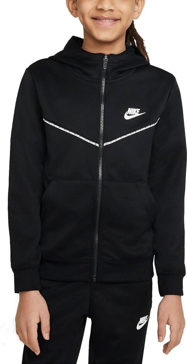 Mikina s kapucí Nike B NSW REPEAT PK FZ HOODIE dd4006-010 Velikost XS - obrázek 1