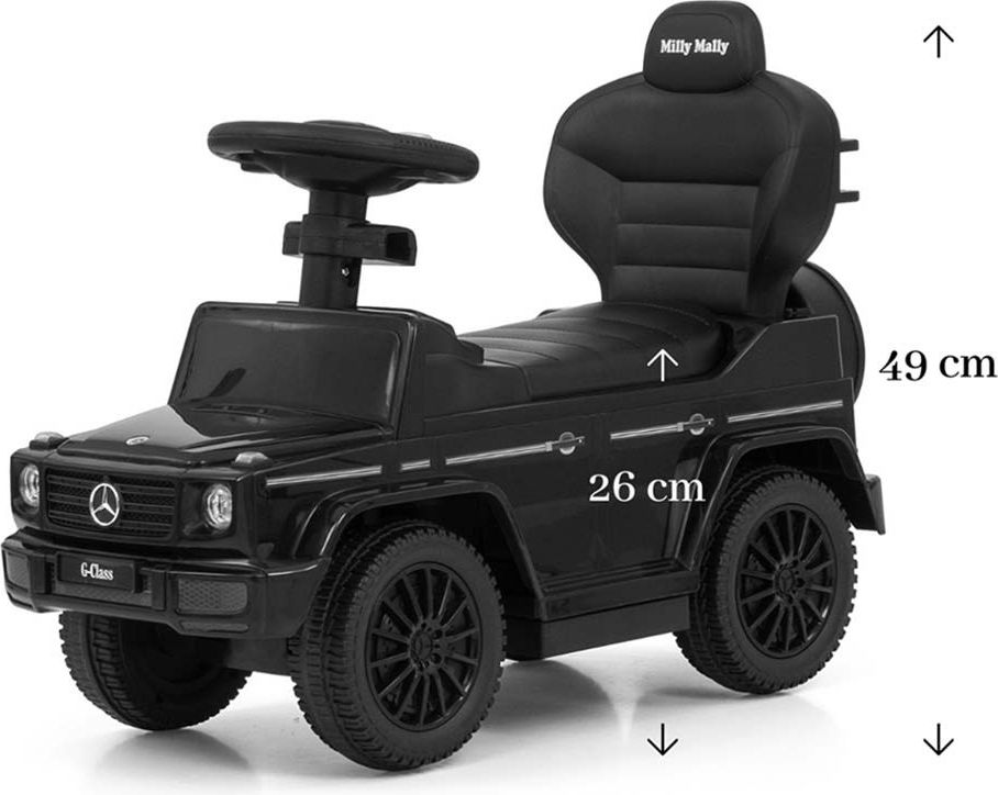 Odrážedlo s vodící tyčí MERCEDES G350d Milly Mally Varianta: bílá - obrázek 16