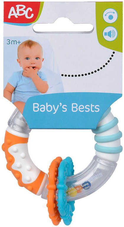 SIMBA Baby chrastítko a kousátko kroužek 9cm s přívěsky pro miminko - obrázek 1