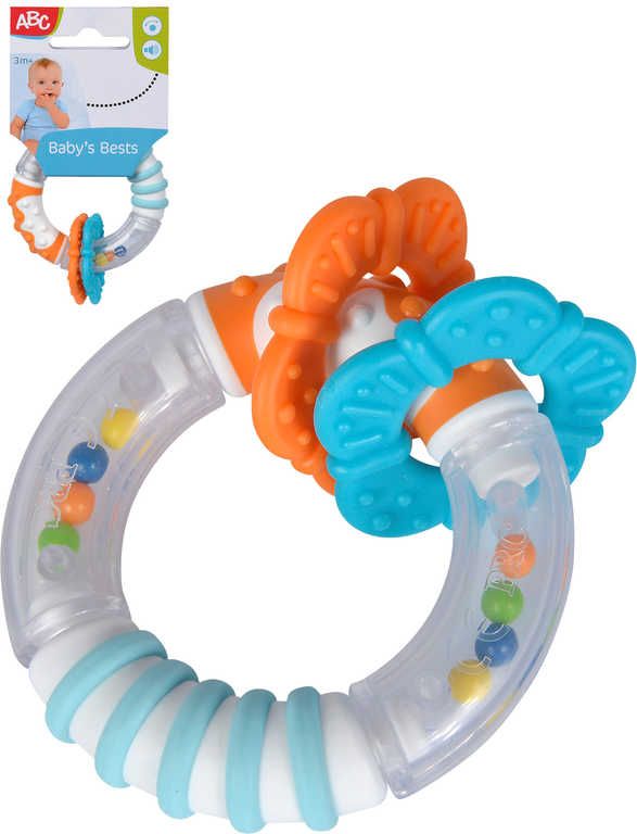 SIMBA Baby chrastítko a kousátko kroužek 9cm s přívěsky pro miminko - obrázek 2