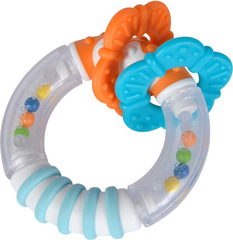 SIMBA Baby chrastítko a kousátko kroužek 9cm s přívěsky pro miminko - obrázek 3
