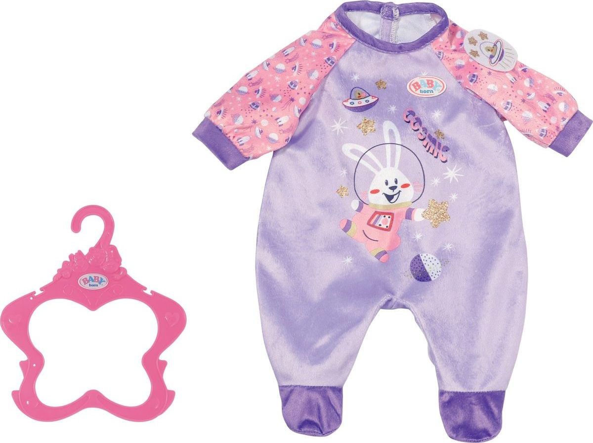 Baby Born Sametový overal Narozeninová edice 43 cm Fialové - obrázek 1