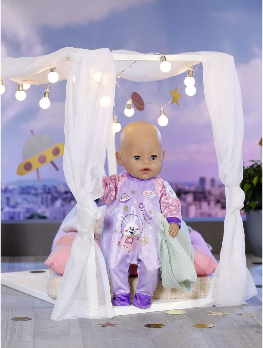 Baby Born Sametový overal Narozeninová edice 43 cm Fialové - obrázek 5