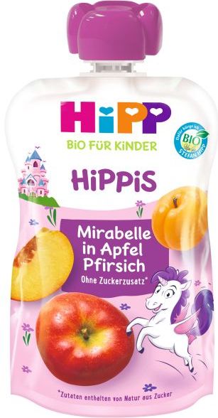 HiPP BIO Hippis Jablko-Broskev-Mirabelka 6 x 100g - obrázek 1