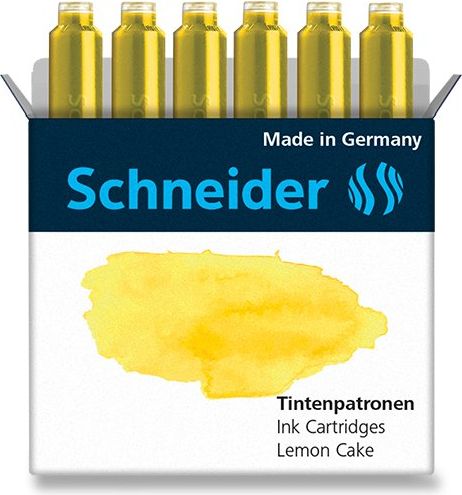 Schneider Inkoustové bombičky Schneider, 6 ks žluté 6612 - obrázek 1
