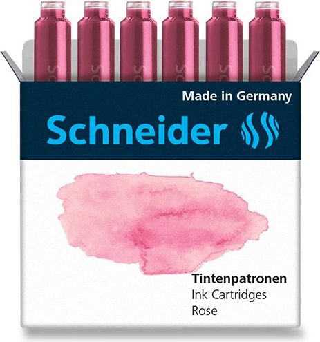 Schneider Inkoustové bombičky Schneider, 6 ks růžové 6612 - obrázek 1