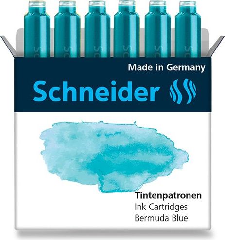 Schneider Inkoustové bombičky Schneider, 6 ks oceánová modrá 6613 - obrázek 1