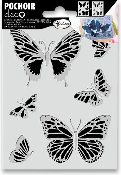 AladinE Plastová šablona Duo - Motýli 10,8 x 14 cm - obrázek 1