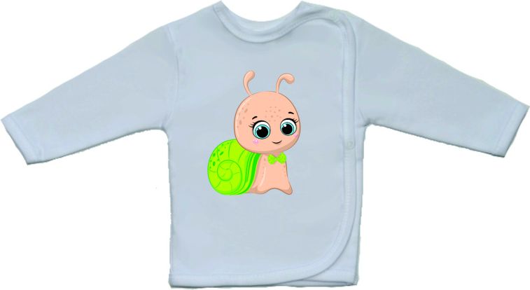 Košilka pro miminko, Gama, větší roztomilý zelený šneček velikost 52 - obrázek 1