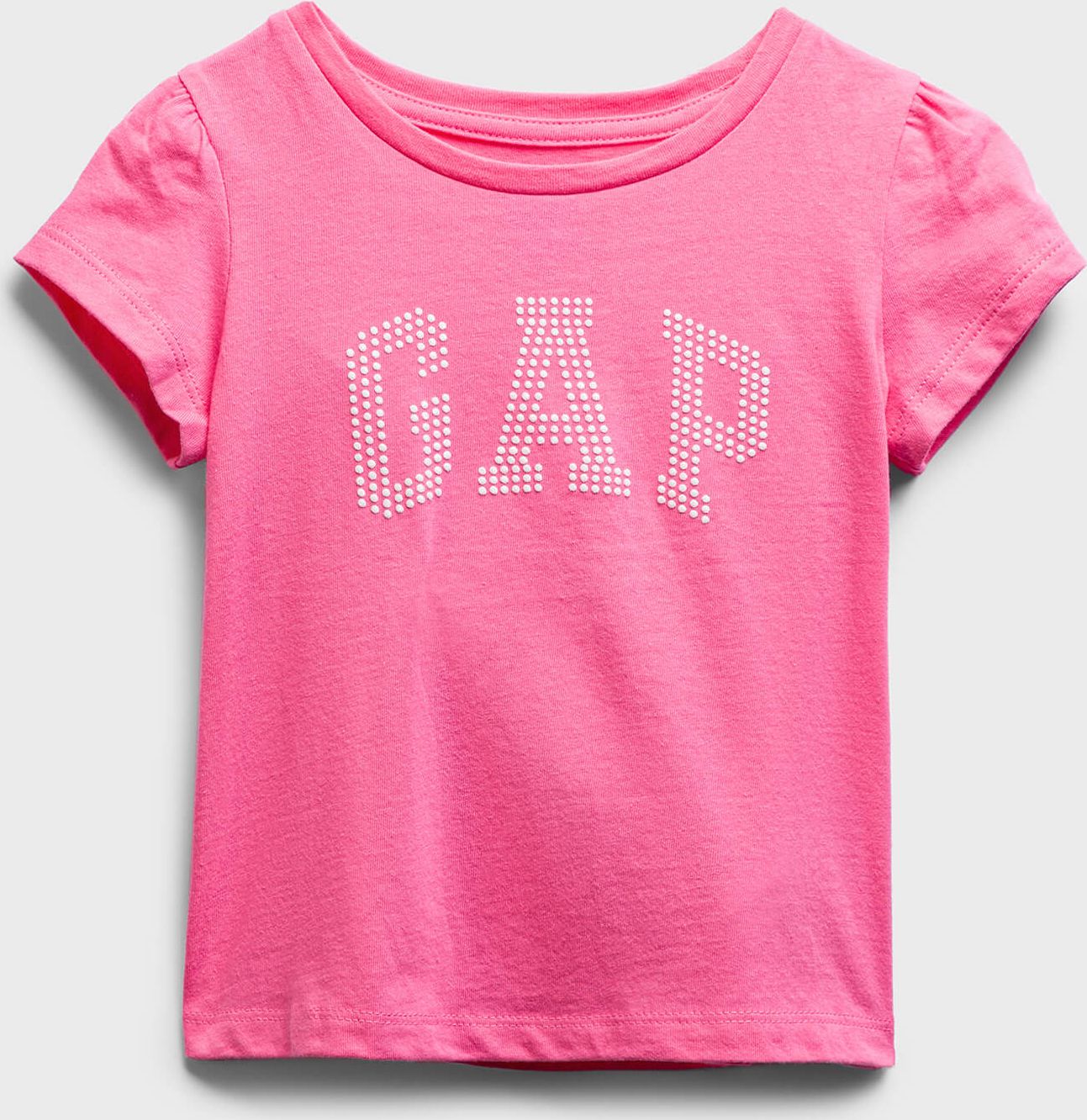 GAP růžové dětské tričko Logo organic cotton t-shirt - 18-24M - obrázek 1