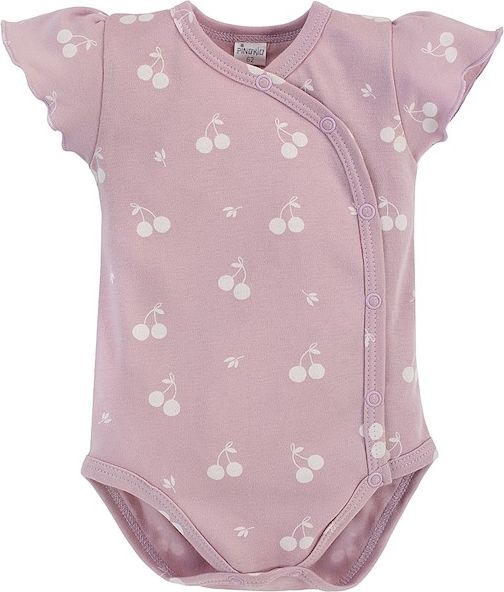 PINOKIO Body na zapínání krátký rukáv Sweet cherry vel. 56 - obrázek 1