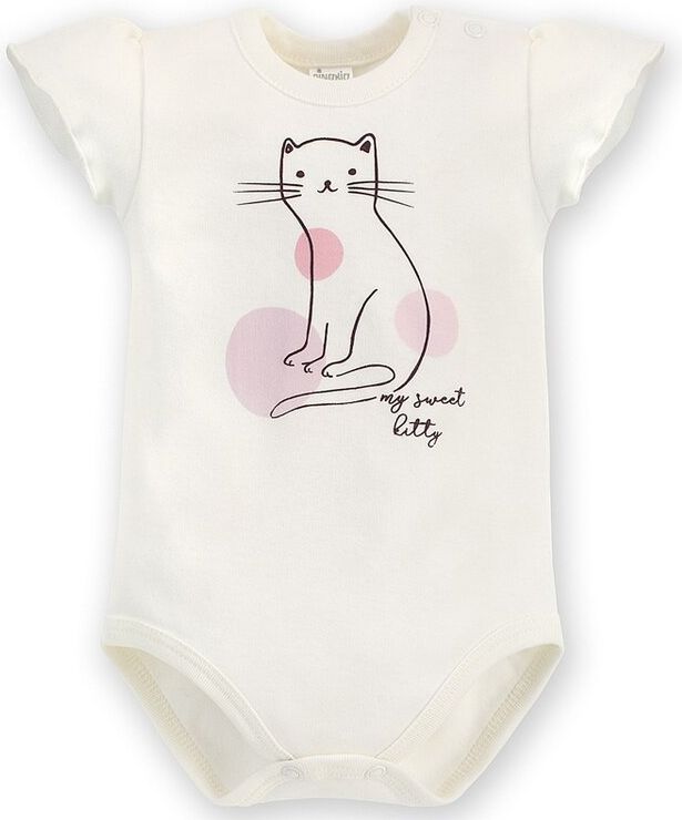 PINOKIO Body krátký rukáv Cat Sweet cherry vel. 80 - obrázek 1