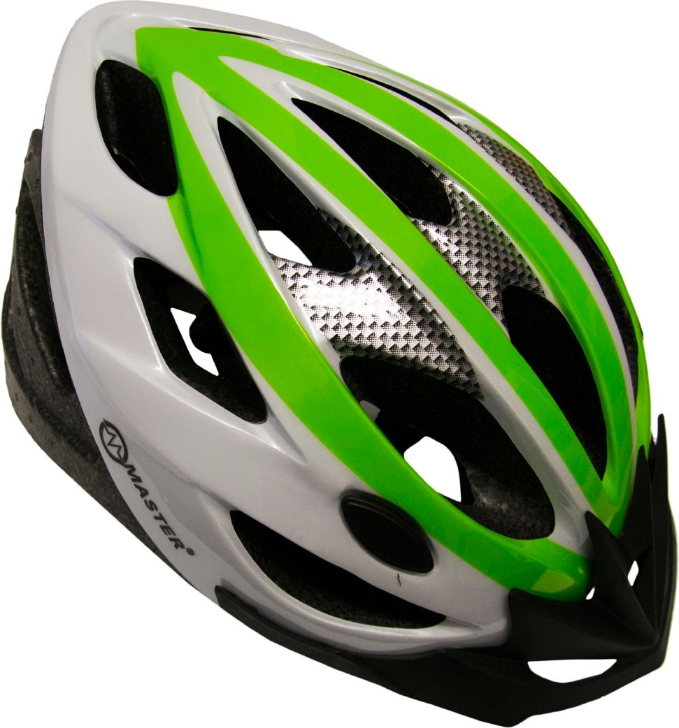 Cyklo přilba MASTER Force - zeleno-bílá - obrázek 1
