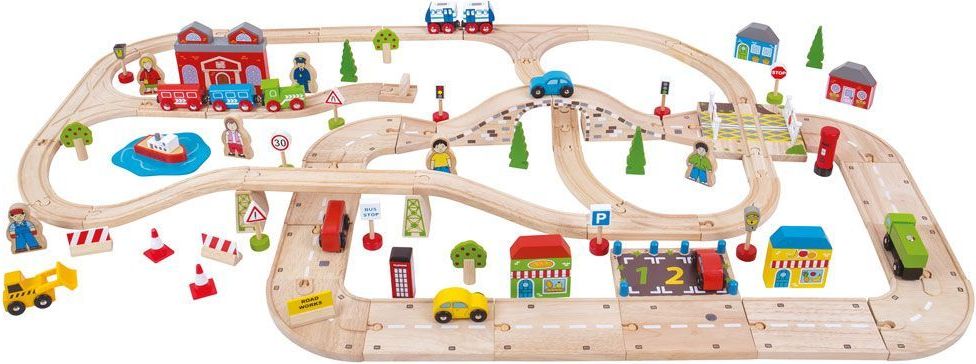 Bigjigs Rail - Vláčkodráha s cestami- poškozený obal - obrázek 2
