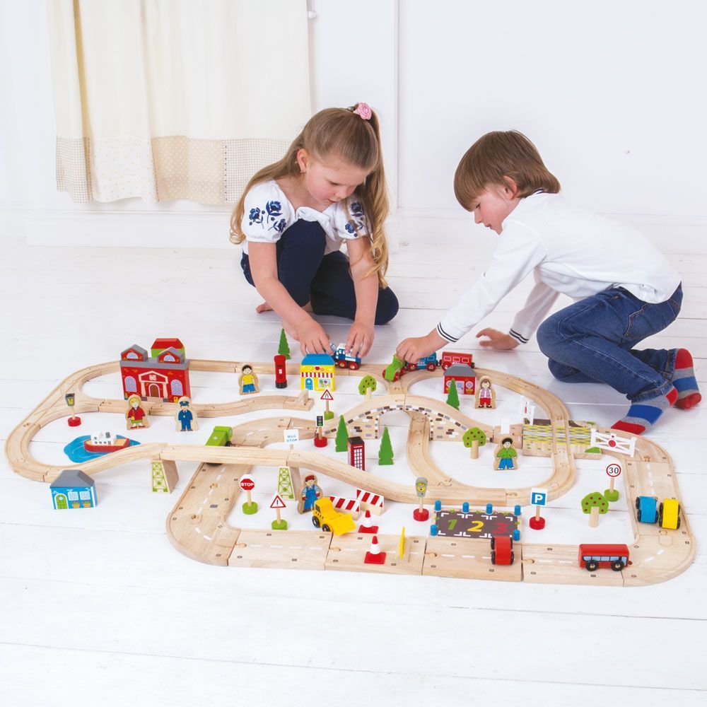 Bigjigs Rail - Vláčkodráha s cestami- poškozený obal - obrázek 4