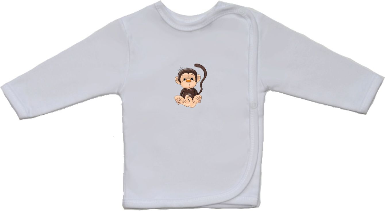 Dětská košilka s obrázkem, Gama, menší roztomilá udivená opička velikost 52 - obrázek 1